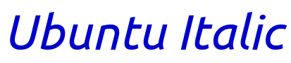 Ubuntu Italic フォント